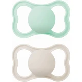 Chupetes de silicona Mam Supreme Peppermint/Ivory para 6-16 meses 2pcs