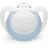 Nuk Genius Chupete ortodóntico de silicona con bolsa Blanco-Azul Abierto para 0-6 meses