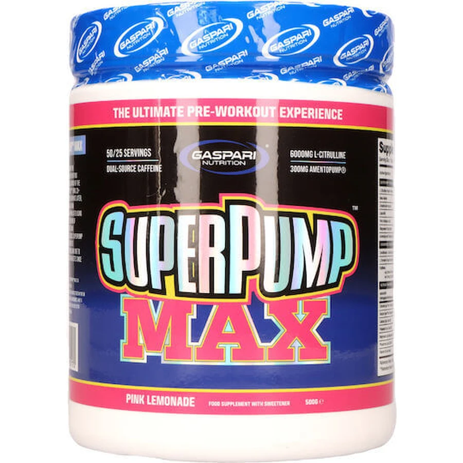 Gaspari Super Pump Max Afslanksupplement 500gr Roze Limonade