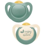 Nuk Chupetes Ortodónticos de Goma Enjoy Nature - Verde para 6-18 meses 2pcs