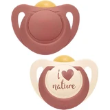 Nuk Nature Chupetes Ortodónticos de Goma Natural - Rojo para 18-36 meses 2pcs