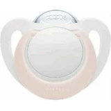 Nuk Genius Chupete ortodóntico de silicona con bolsa Blanco / Rosa para 0-6 meses