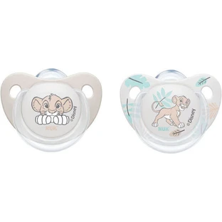 Nuk Lion King Silicone Pacifiers - Gray for 6-18 months 2pcs