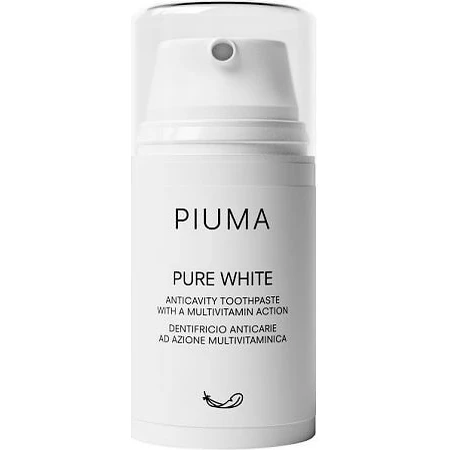 Piuma Dentifricio bianco puro per carie Ca 75ml