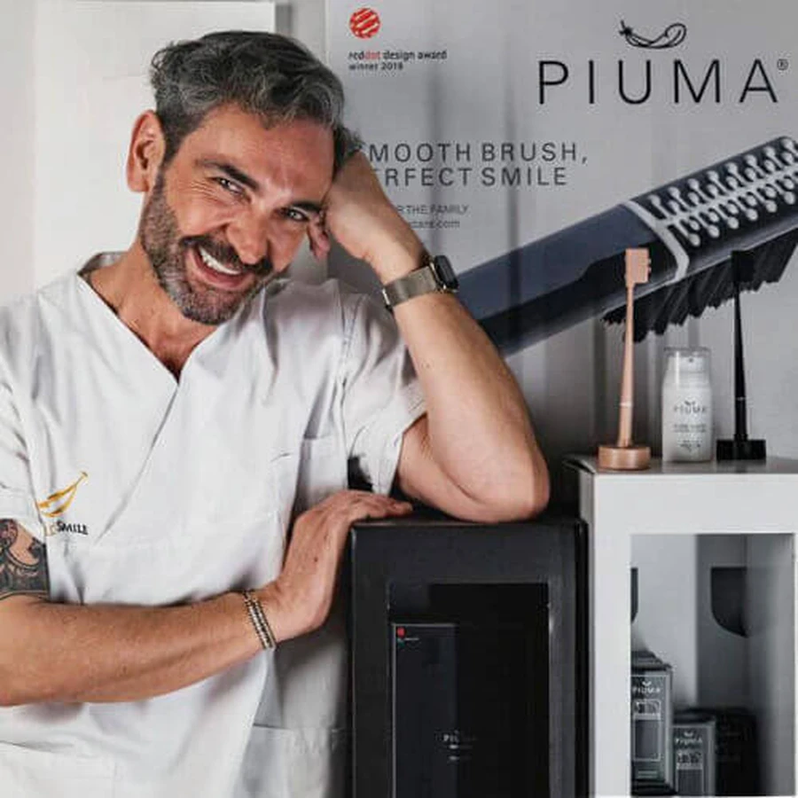 Piuma Dentifricio bianco puro per carie Ca 75ml