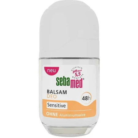 Sebamed Sensitive Skin Balsam Deodorant 48h sub formă de Roll-On Fără aluminiu 50ml