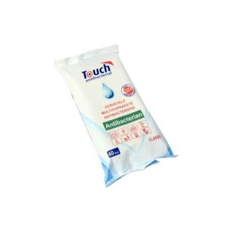 Servetele antibacteriene multisuprafete, 40 bucati, Touch