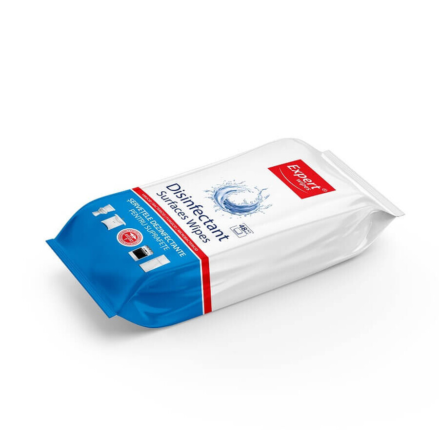 Toallitas húmedas desinfectantes para superficies, 48 unidades, Expert Wipes