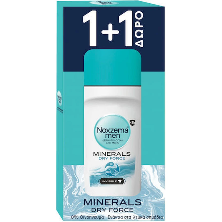 Noxzema Minerals Dry Force Deodorant sub formă de Roll-On 2x50ml