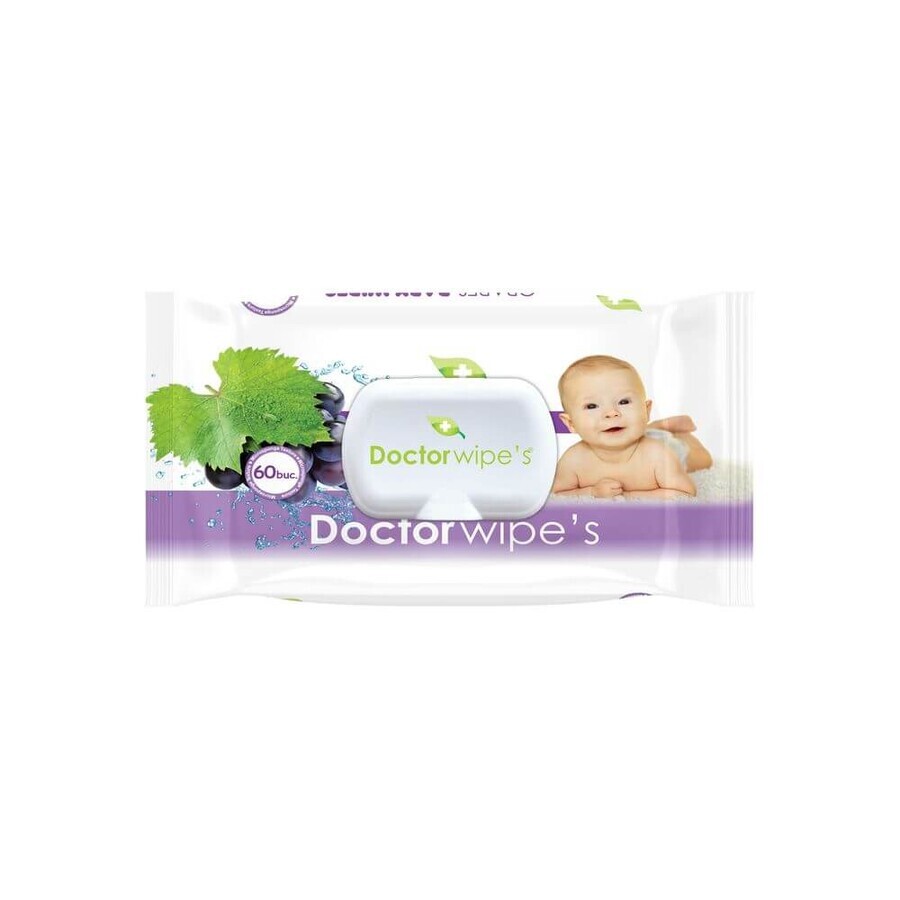 Grapes Baby Feuchttücher, 60 Stück, Doctor Wipes