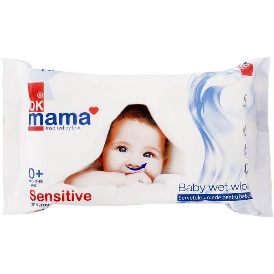 Baby Sensitive Feuchttücher, 64 Stück, Ok Mama