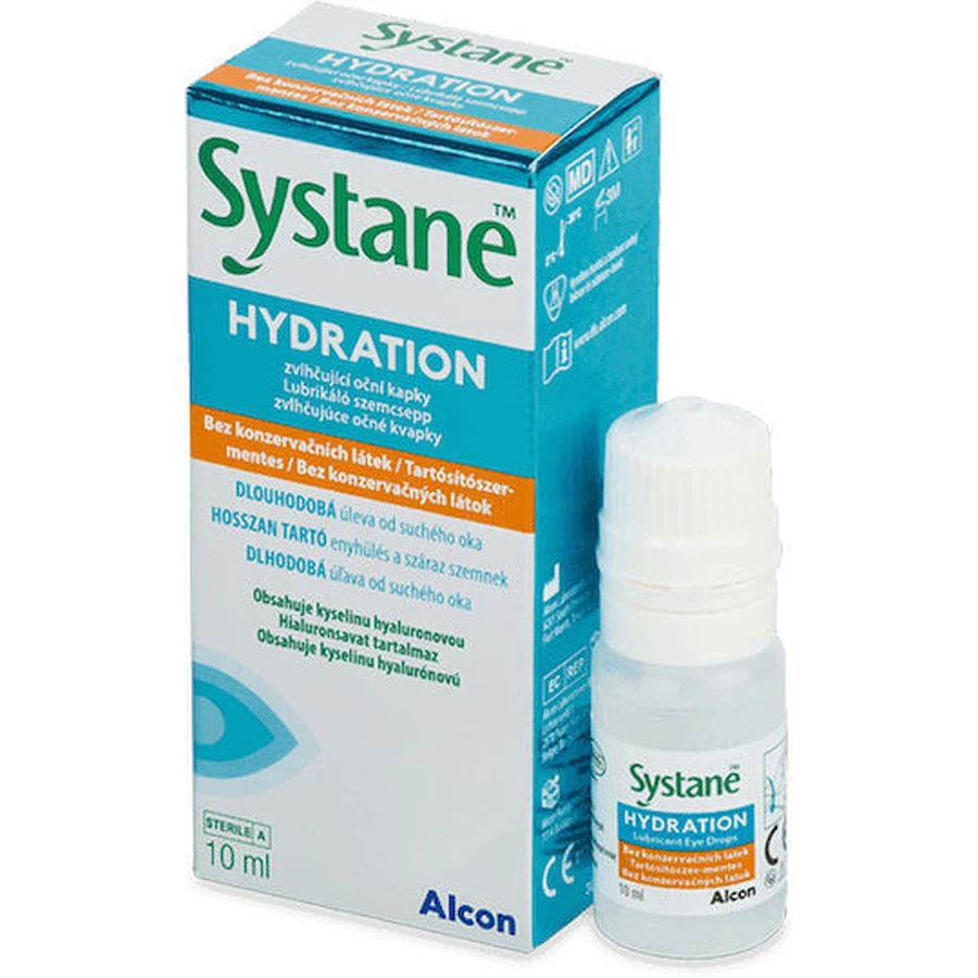 Systane Hydration Krople do oczu z kwasem hialuronowym dla suchych oczu 10ml: ceny i cechy