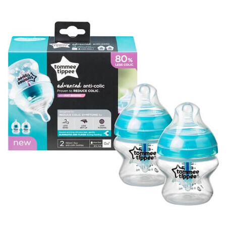 Set de 2 biberons Close to Nature, +0 mois, 150 ml, Tommee Tippee