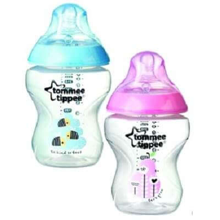 Set mit 2 dekorierten PP-Flaschen, 260 ml, +0 Monate, 42252181, Tommee Tippee