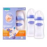 Set of 2 bottles PP silicone teat with medium flow Momma, 2x240 ml, Lansinoh