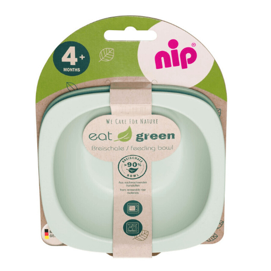 Set de 2 comederos Eat Green, Nip