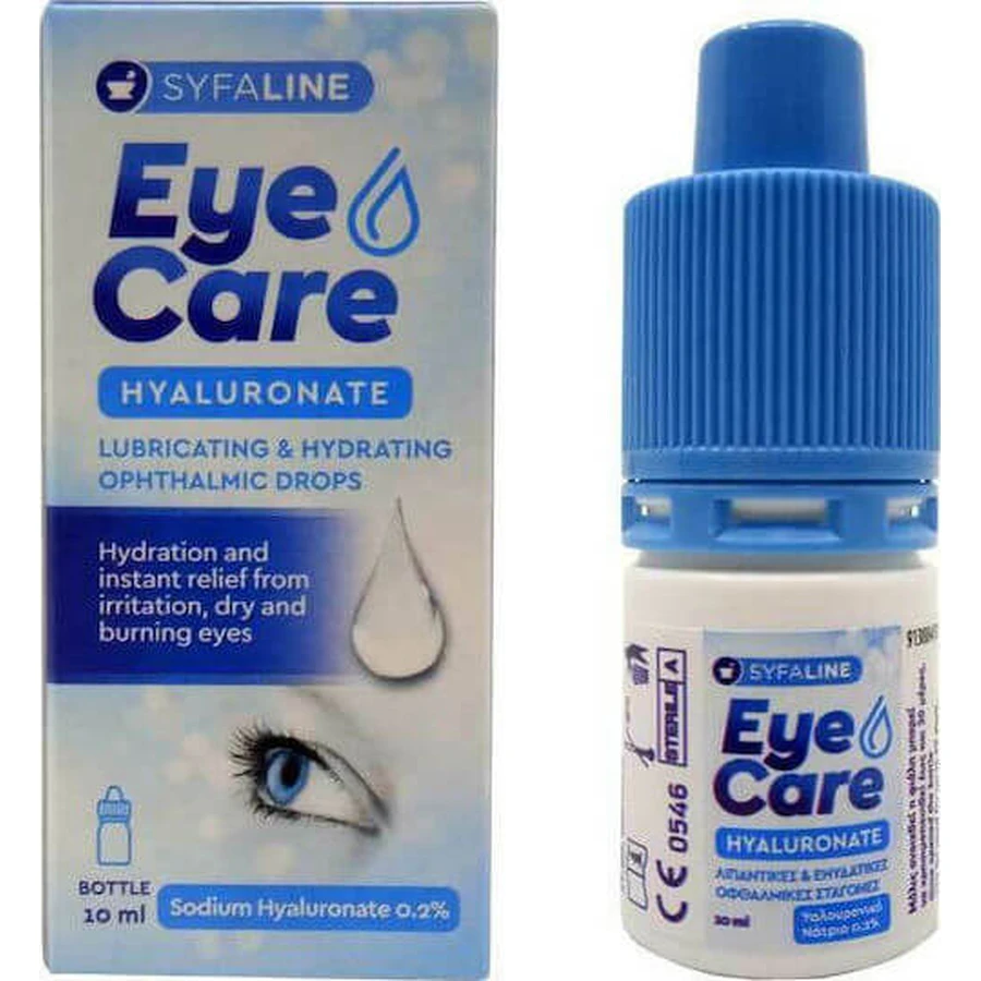 Syfaline Eye Care Hyaluronate Drops Hyaluronsäure Augentropfen für trockene Augen 10ml