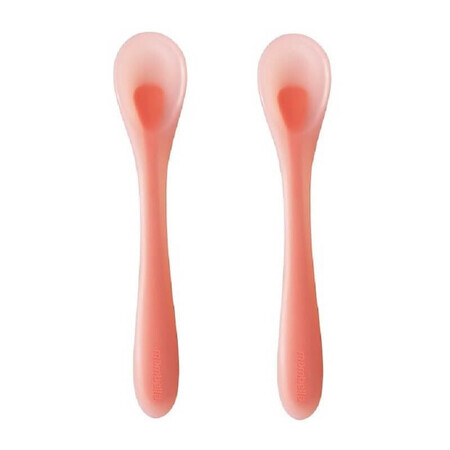 Juego de 2 cucharas de silicona, Rosa, Mombella