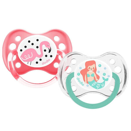 Set 2 Suzete Anatomice, Sirene si Flamingo, +6 luni, Dodie