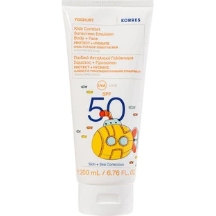 Korres Yoghurt Kids Comfort Copii Crema de Soare Emulsie SPF50 200ml
