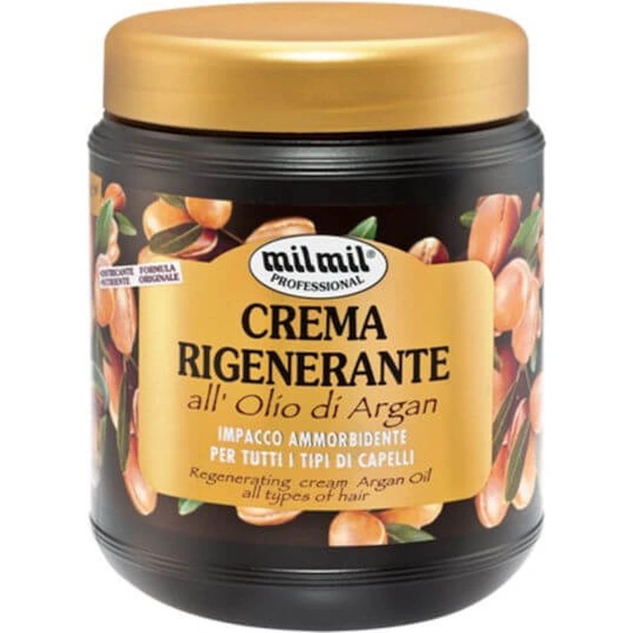 Milmil Professional Crema Rigenerante Crema Regenerante Olio di Argan Mascarilla Capilar Reparadora 1000ml