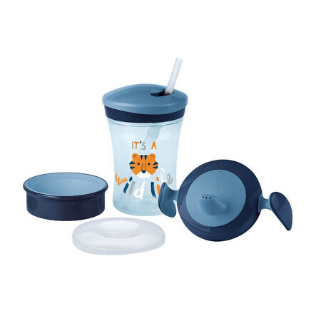 Set de gobelets d'apprentissage, Tout-en-1, Bleu, Nuk