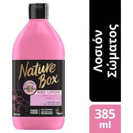 Nature Box Almond Oil Loțiune hidratant pentru corp pentru piele sensibilă 385ml
