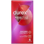 Durex Prezervative Sensitive Sensitive Extra Gleitmittel Prezervative 6pcs