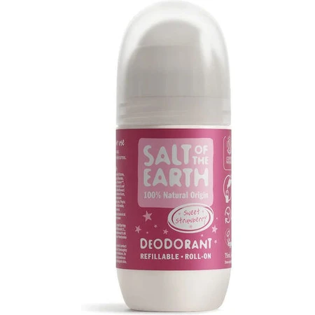 Salt of the Earth Sweet Strawberry Reîncărcabilă Deodorant Natural sub formă de Roll-On Fără aluminiu 75ml