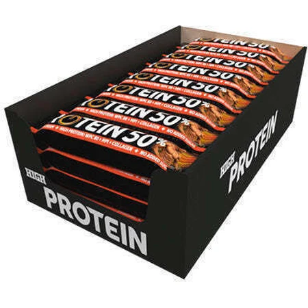 Go On Nutrition Premium Whey 50 Barres avec 50% de protéines et saveur Cookies & Cream 24x40gr