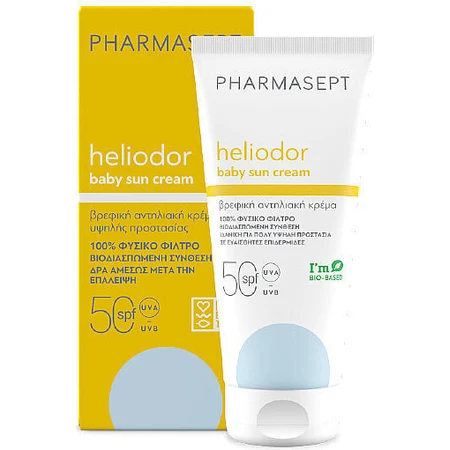 Pharmasept Heliodor Heliodor Waterproof Baby Sun Cream Face & Body Emulsion SPF50 100ml & Baby Mild Bath 250ml 526255