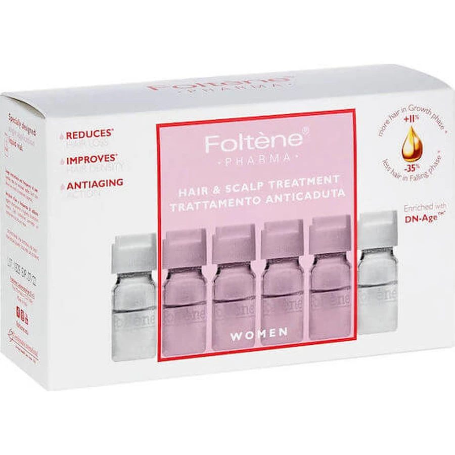 Foltene Haar & Hoofdhuid Behandeling Haarampul tegen haaruitval voor vrouwen 12x6ml