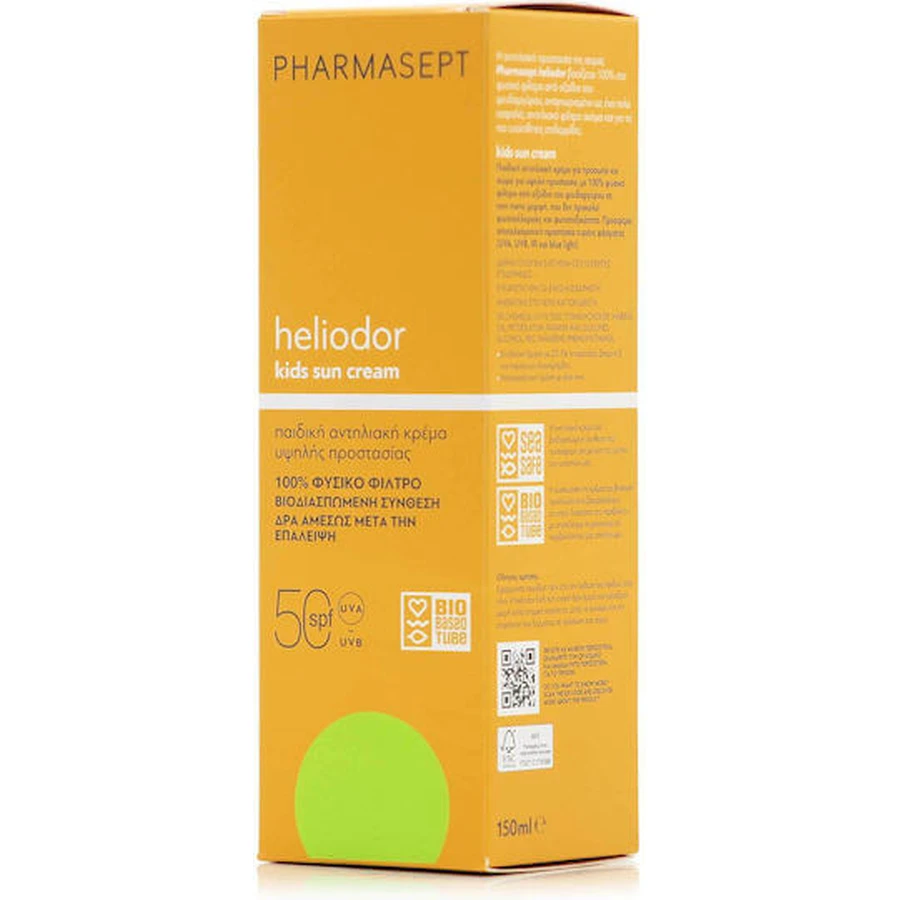 Pharmasept Heliodor Heliodor Waterproof Kinder Sonnencreme Gesicht & Körper Emulsion SPF50 150ml 525080