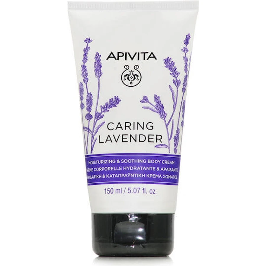 Apivita Caring Lavender Crema hidratant pentru corp cu Aromă Levănțică pentru piele uscată & sensibilă 150ml
