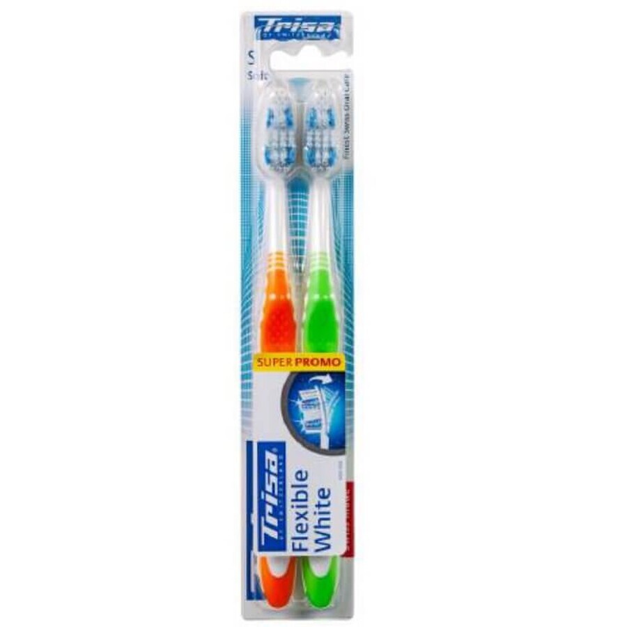 Set de brosses à dents Flexible White, Soft Duo, Trisa