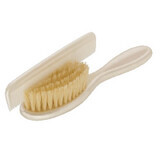 Comb and brush set with natural hair White, Rotho BabyDesign