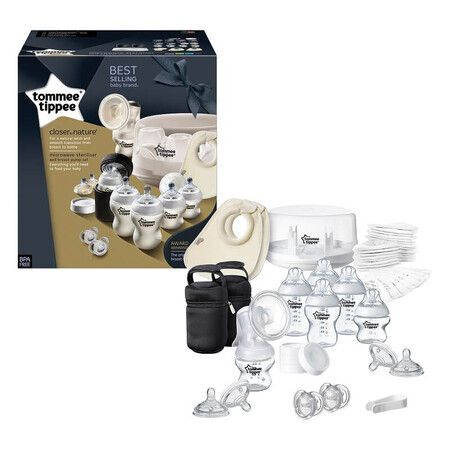 Tommee Tippee Microwave Sterilizer and Manual Breast Pump Set