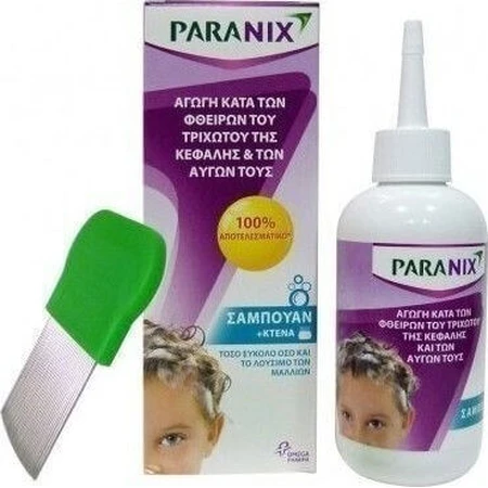 Paranix Tratament împotriva păduchilor Pieptene & Șampon pentru Copii 200ml 1buc