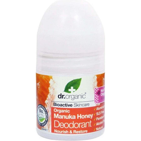 Dr.Organic Manuka Honing Manuka Honing Natuurlijke Deodorant Roll-On Aluminiumvrij 50ml