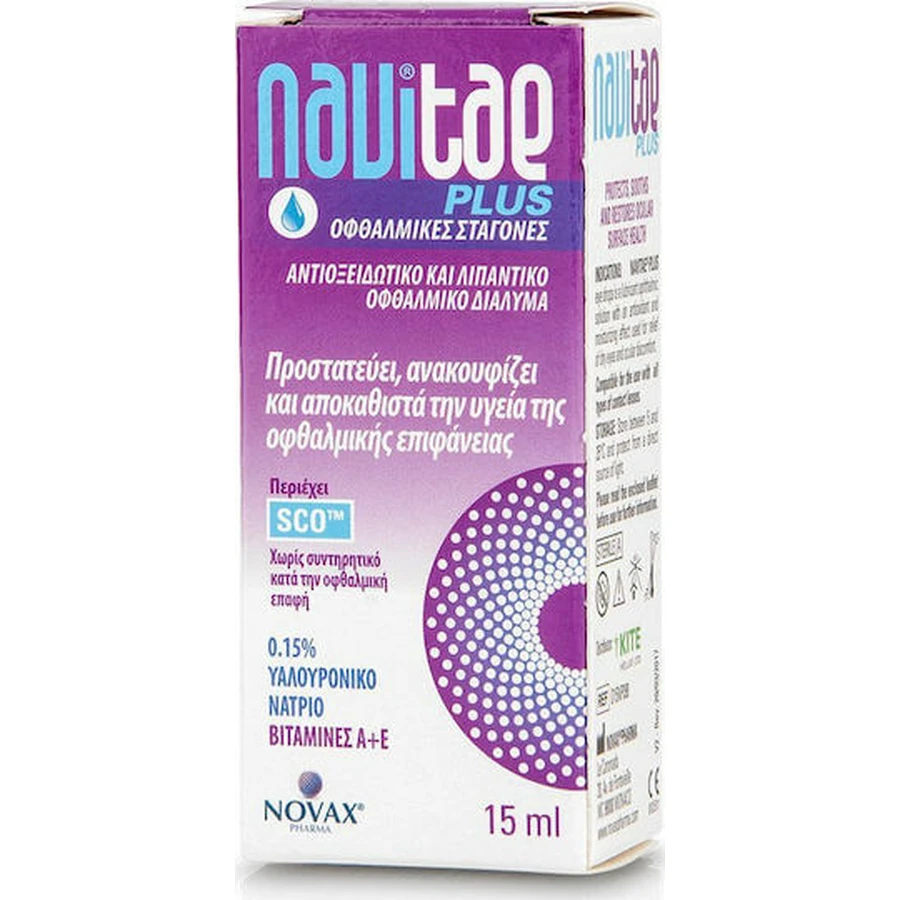 Novax Pharma Navitae Plus Krople do oczu z kwasem hialuronowym na suche oczy 15ml: ceny i cechy