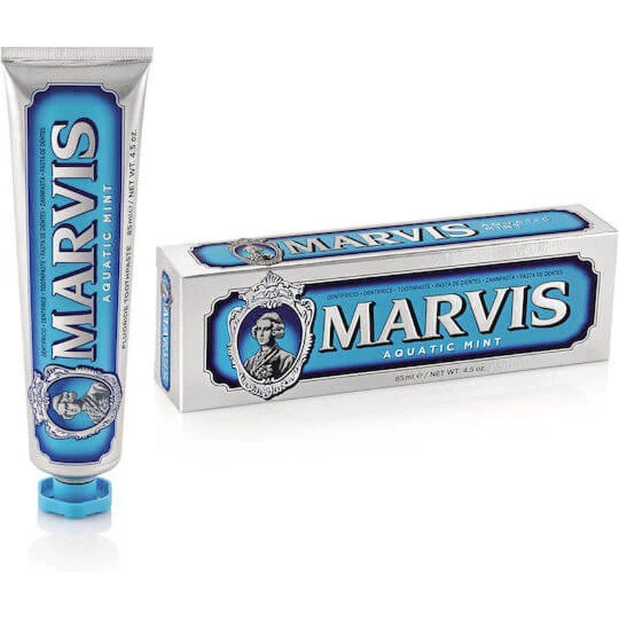 Marvis Aquatic Mint Dentifricio per gengivite, placca e carie 85ml