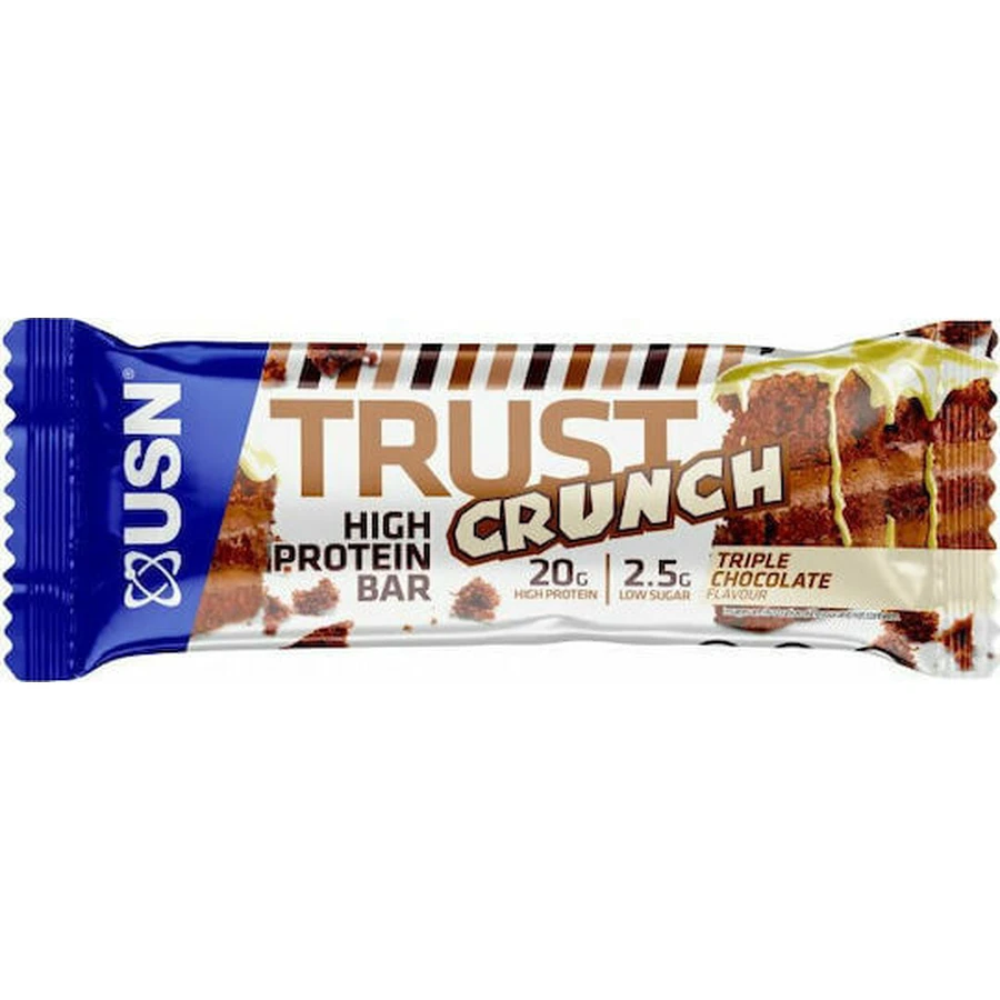 USN Trust Crunch Bars with 20gr Protein & Flavour Triple Chocolate 12x60gr