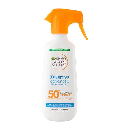 Garnier Ambre Solaire Sensitive Advanced Ceramide Protect Hipoalergenic Cremă de Protecție Solară pentru Corp SPF50 Spray 270ml