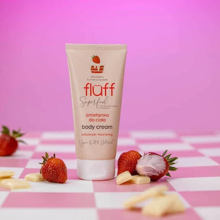 Crème hydratante régénératrice à la fraise et au chocolat blanc Fluff 150ml