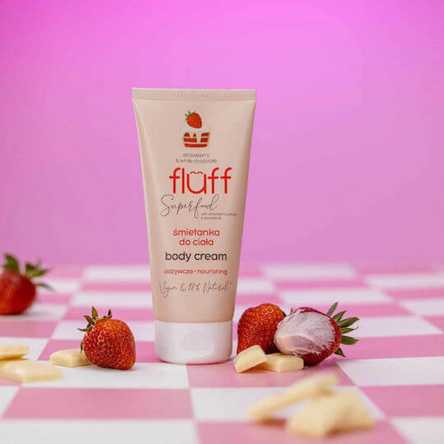 Crème hydratante régénératrice à la fraise et au chocolat blanc Fluff 150ml