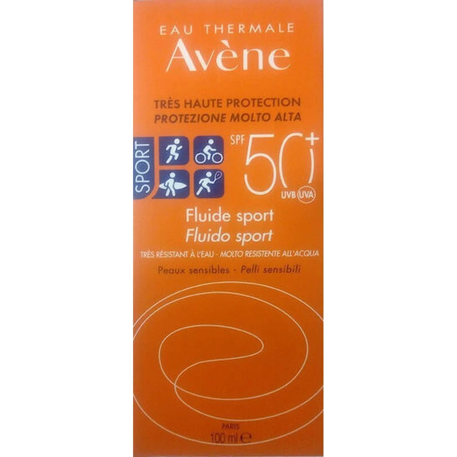 Eau Thermale Avène Fluid Sport Cremă Antisolară Waterproof pentru Față și Corp SPF50 100ml