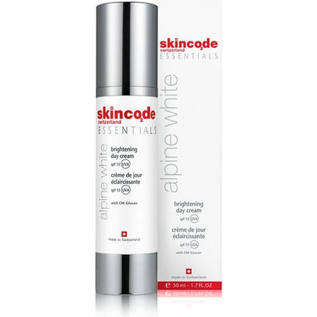 Skincode Essentials Alpine White Alpine White Sun Protection Factor (SPF15) Crème de jour hydratante et anti-imperfections avec vitamine C 50ml