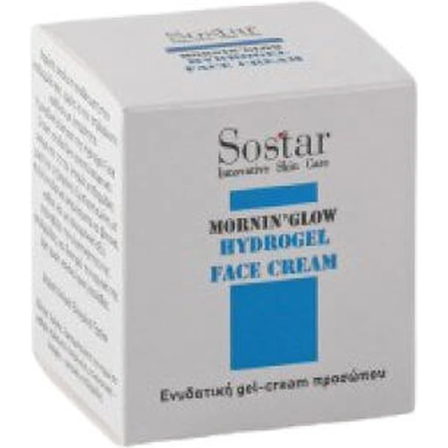 Sostar Mornin' Glow Light Gel - Moisturizing and Seboregulating Face Cream with Hyaluronic Acid and Panthenol 50ml