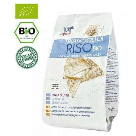 Snack triangular de arroz, sin gluten, Ecodin, 100 g, La Finestra Sul Cielo