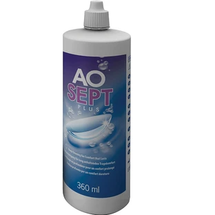 Solución de mantenimiento para todo tipo de lentillas - Aosept Plus, 360 ml, Alcon